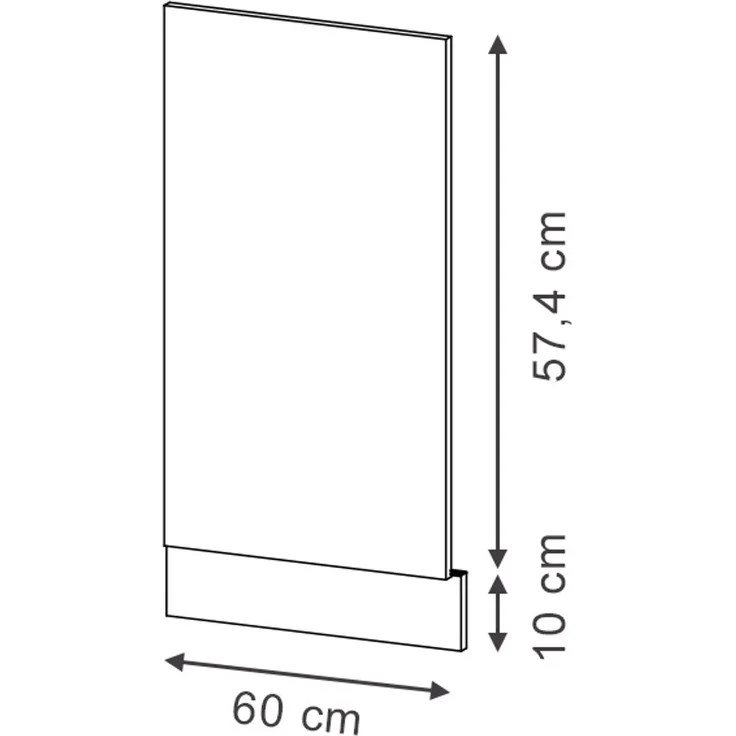 Frontblende Fame-Line Dunkelblau Hochglanz 60 cm Vicco – Bild 3