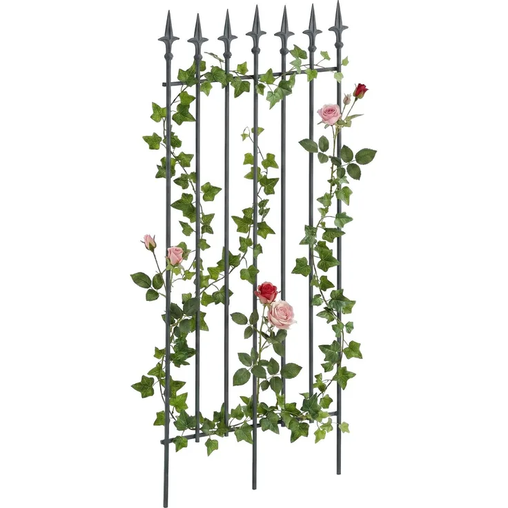 Rankgitter FREYA - 50x0,7x100cm, Metall, Anthrazit | Rankhilfe Kletterpflanzen Gartendekoration
