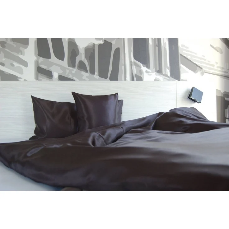 beties Kissenbezug Glanz Satin, (1 Stück), 40x60 cm schwarz – Bild 2