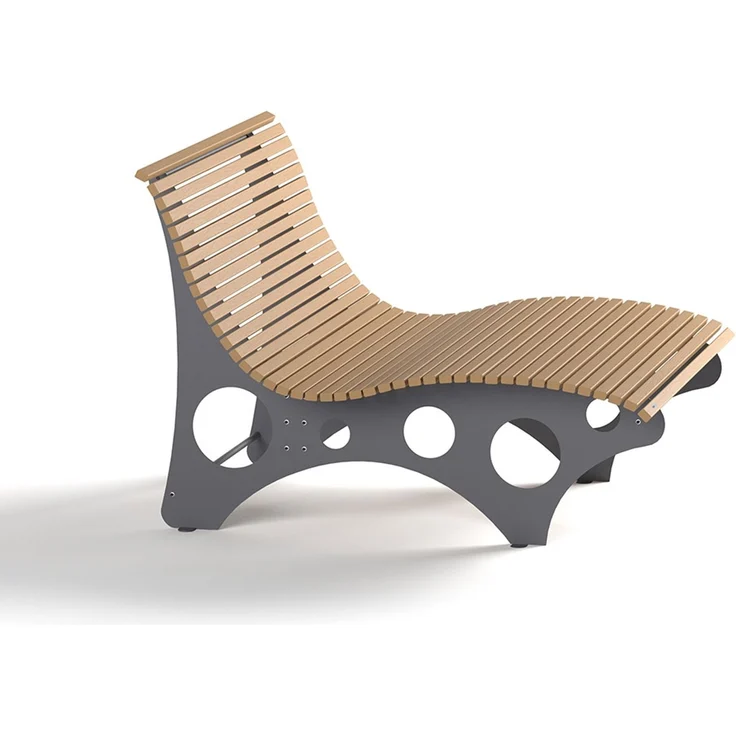 HOME DELUXE Wellenliege NIRA - Teak – Bild 2