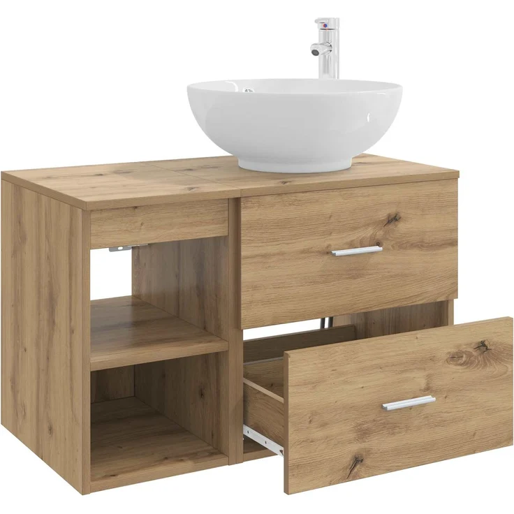 vidaXL Badezimmerschrank-Set 2 stk. Artisan-Eiche 79,5 x 44,5 x 80 cm 3403919 – Bild 4