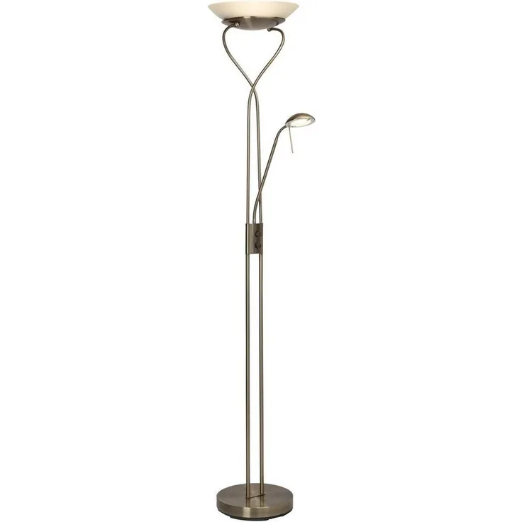 Brilliant Leuchten No. G93036-31 Deckenfluter mit Ausleger LED Ollie messing antik