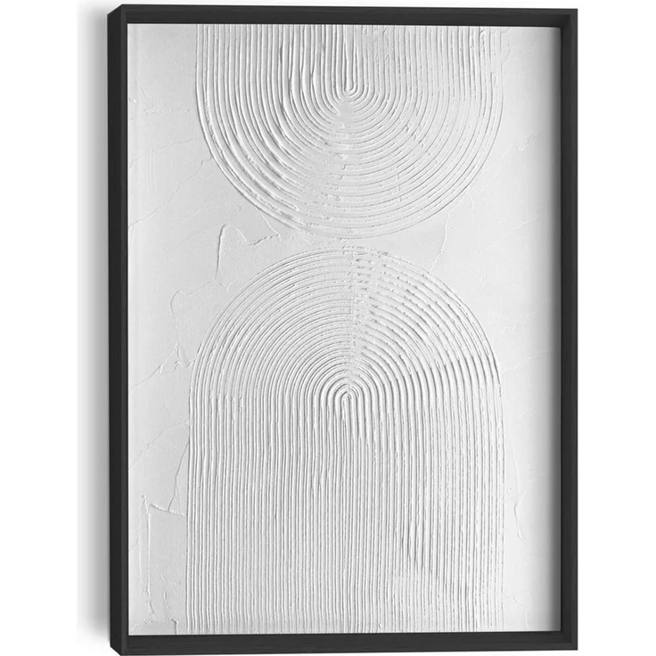Reinders! Wandbild Reliefbögen, Wohnzimmer - Schwarz-Weiß - MDF - Abstrakt - 30x40 cm – Bild 1