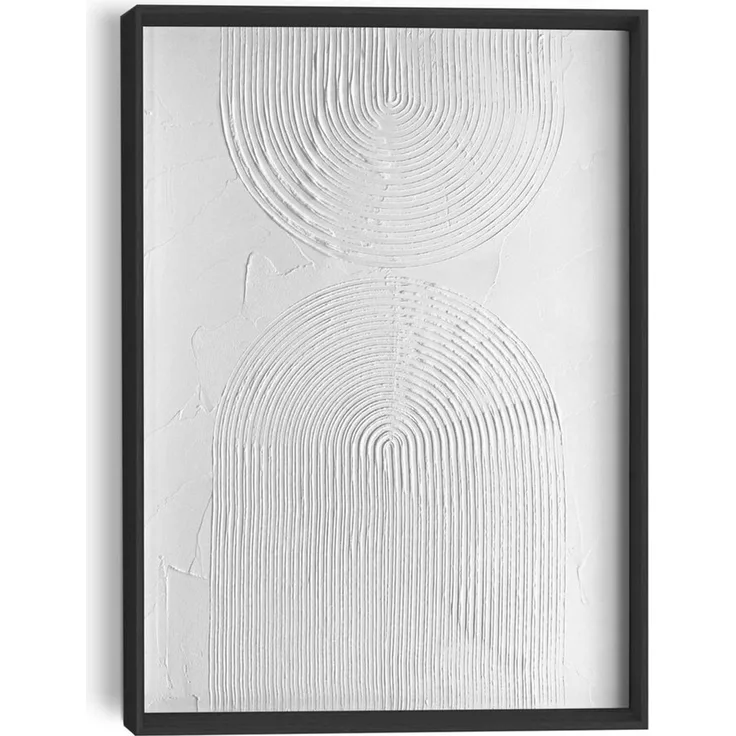 Reinders! Wandbild Reliefbögen, Wohnzimmer - Schwarz-Weiß - MDF - Abstrakt - 30x40 cm