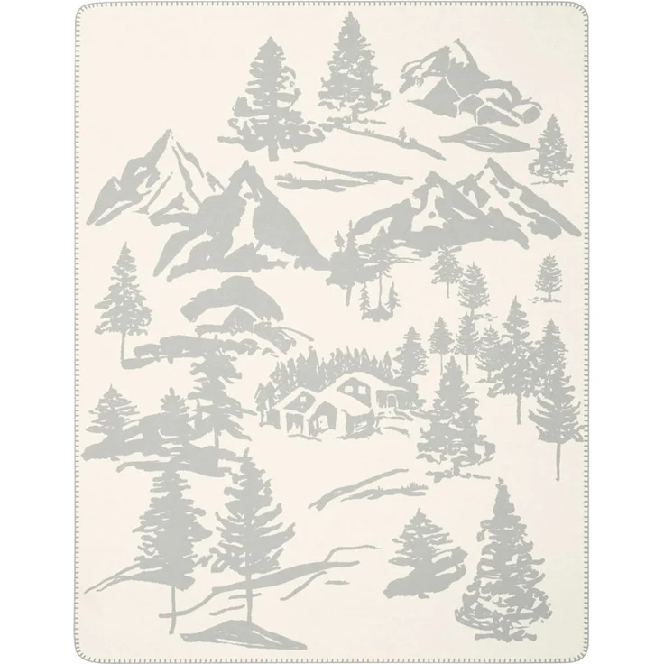 Wohndecke Mountain Dreams, Biederlack, romantischer Winter in den Bergen – Bild 3