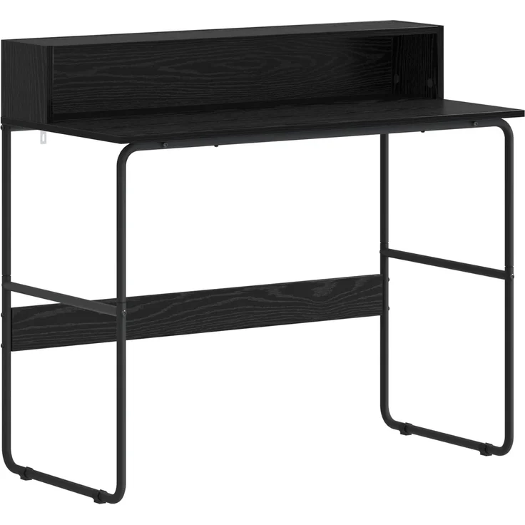 vidaXL Schreibtisch mit Stauraum Schwarz Eichen-Optik 100 x 50 x 91 cm 8008026 – Bild 2