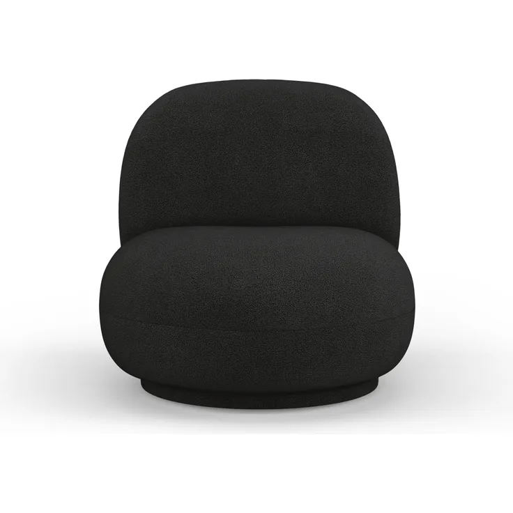 Micadoni Drehbarer Sessel Chuck Boucle Schwarz