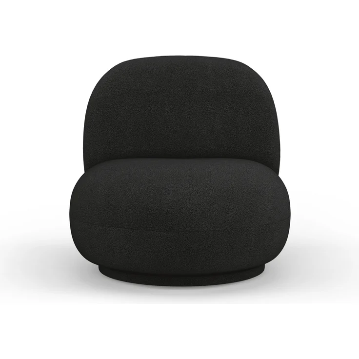 Micadoni Drehbarer Sessel Chuck Boucle Schwarz – Bild 1