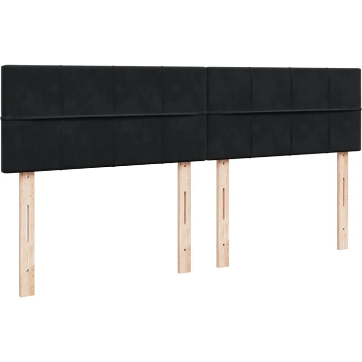 vidaXL Boxspringbett mit Matratze Schwarz 200x200 cm Samt 3287832 – Bild 5