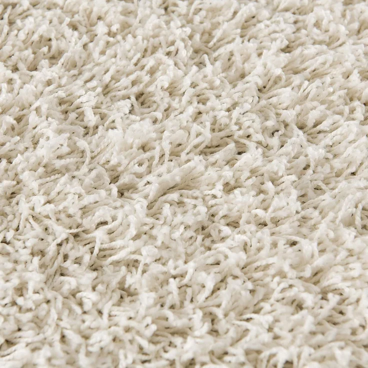 SANAT Teppich Rund - Creme Hochflor, Langflor Modern Teppiche fürs Wohnzimmer, Schlafzimmer, Esszimmer oder Kinderzimmer, Größe: 150x150 cm – Bild 5