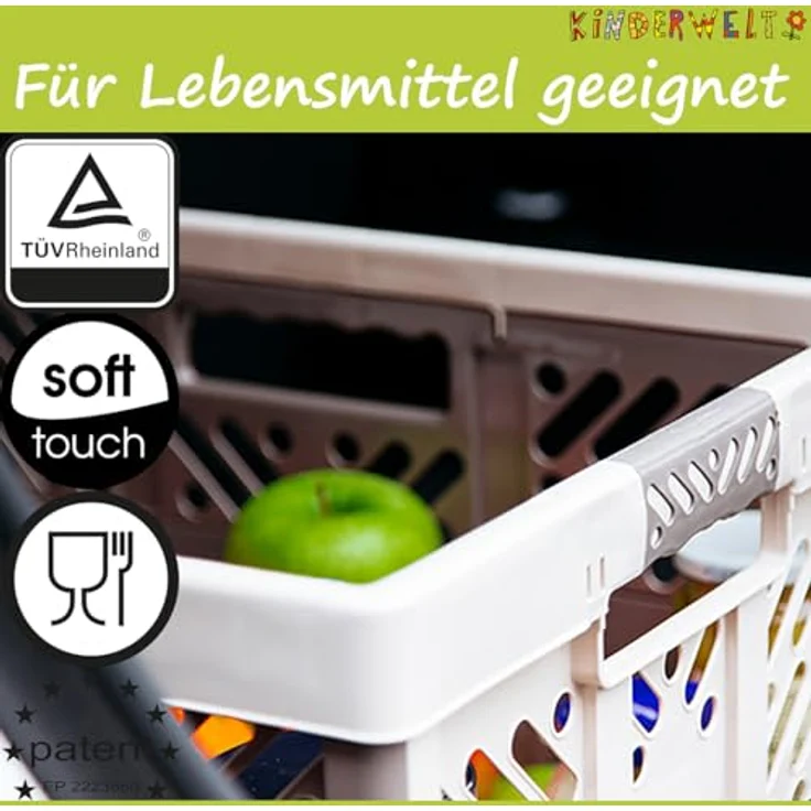KiNDERWELT Robuste Profi - Klappbox 45 L bis 50 kg - Faltbox, Kiste, Korb zur Aufbewahrung, Transport - orange – Bild 6