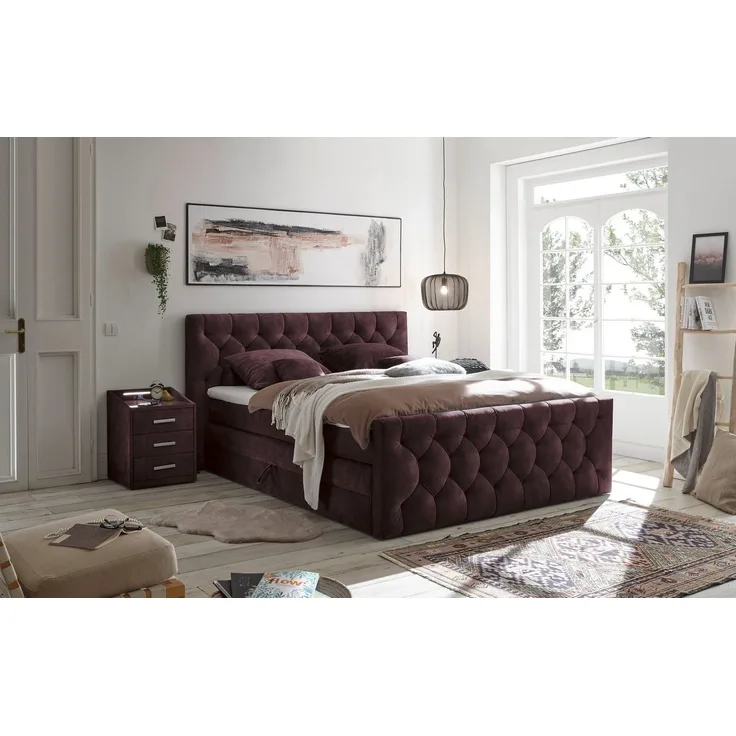 ED EXCITING DESIGN Boxspringbett "Cashfield", OTTOs Choice! Topseller inkl. zwei Bettkästen & Topper, erhältlich in den Größen 160x200 cm und 180x200 cm