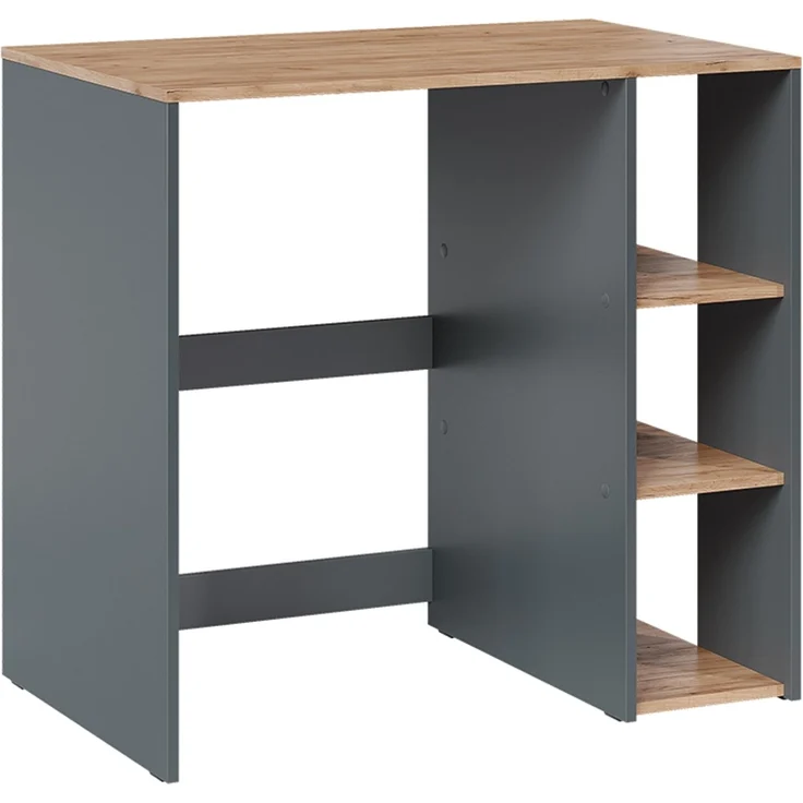 Waschmaschinenschrank Viktor Anthrazit/Goldkraft Eiche 93.6 x 88.2 cm mit Regal Vicco – Bild 1