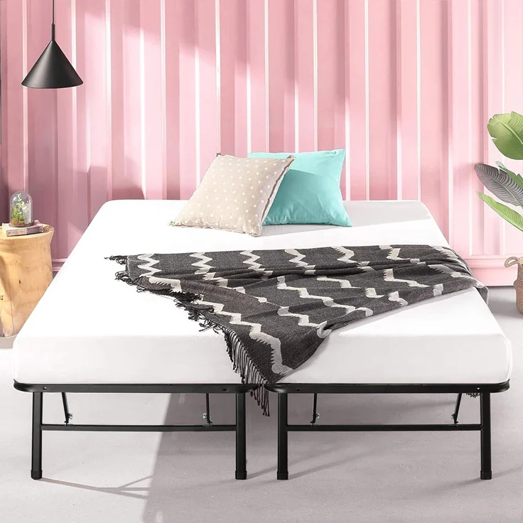 Zinus Plattformbett, Metall, Schwarz, 120x190 cm – Bild 11