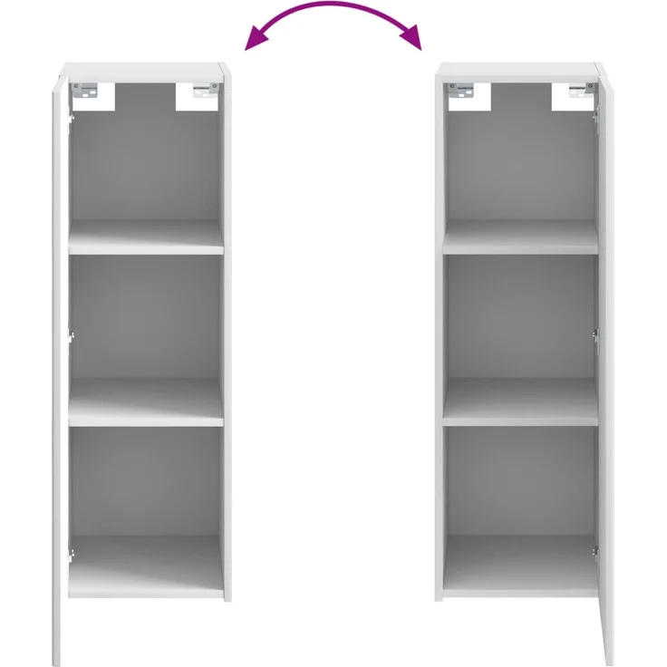 vidaXL Badezimmerschrank-Set 2 stk. Weiß 33 x 34,5 x 100 cm 3406103 – Bild 9