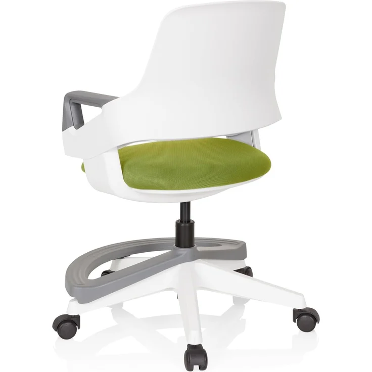 hjh OFFICE Kinder- und Jugendstuhl Kid Flex Mitwachsender Drehstuhl, Verstellbare Rückenlehne & Fußablage, Grün – Bild 7