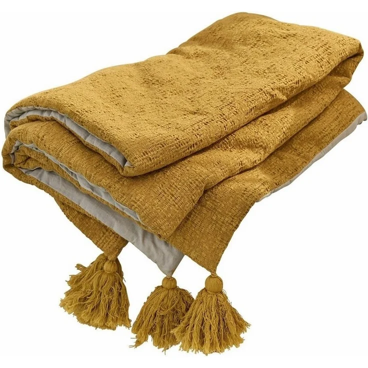 Mirabeau Tagesdecke Plaid Rabea gelb – Bild 5