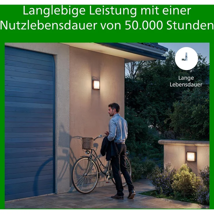 Philips Solar Wandleuchte Tylus schwarz 18,5 x 17 x 21 cm warmweiß-kaltweiß – Bild 5