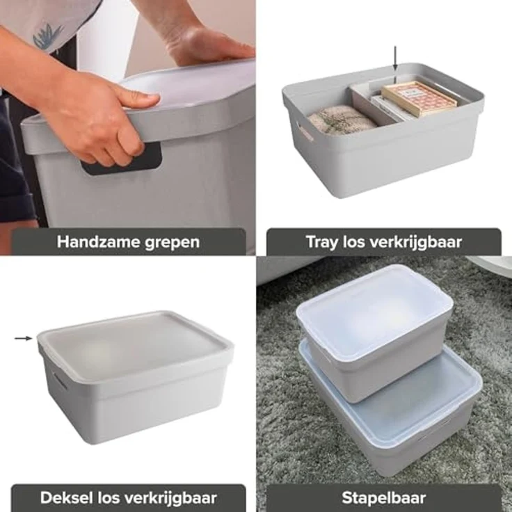 Sunware Aufbewahrungsbox Sigma Home 24 L hellgrau – Bild 7