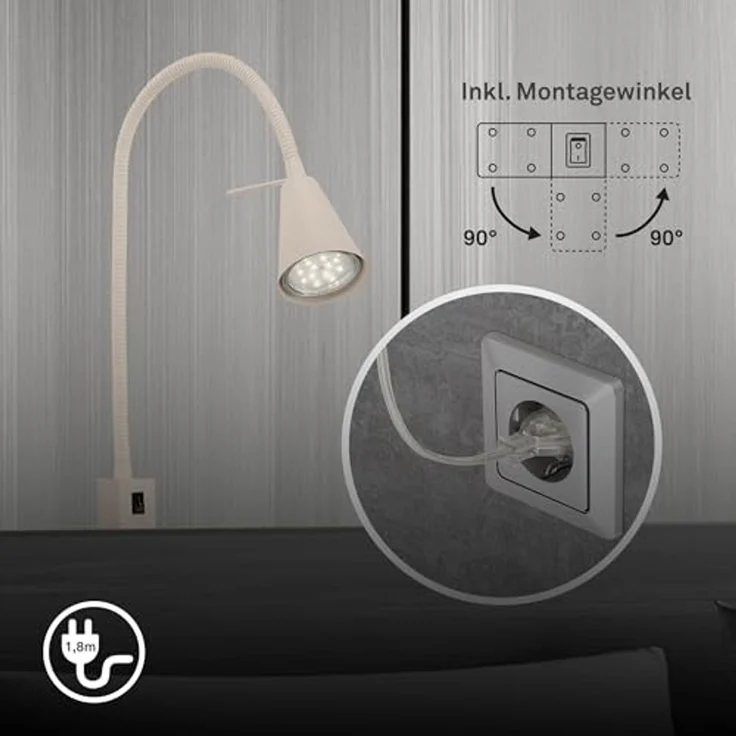 Briloner Leuchten Bettleuchte TOSO 2080011 – Bild 6