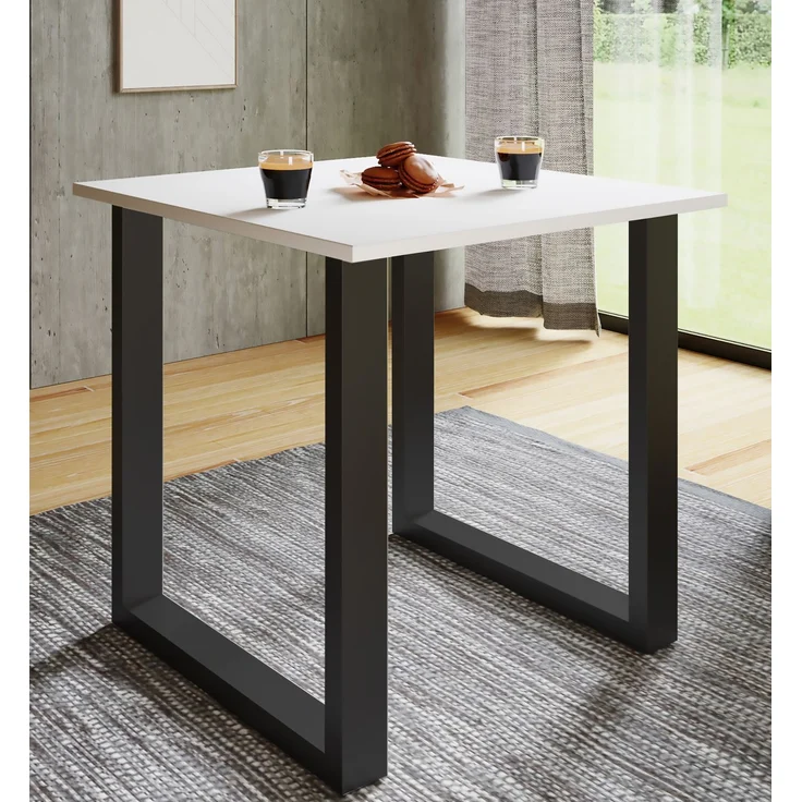 VCM Esstisch Xona 916785 Schwarz / Weiß H. 76 x B. 80 x T. 50 cm – Bild 2