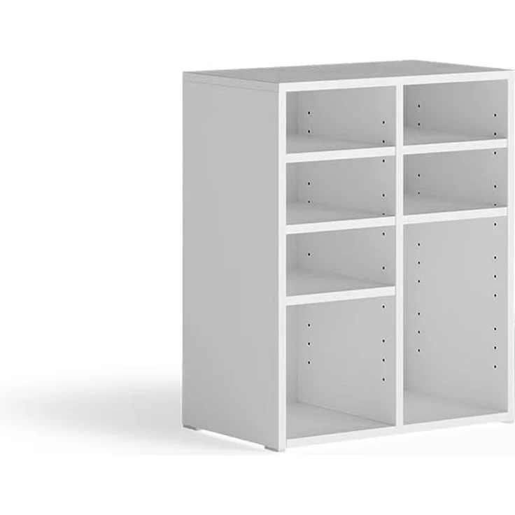 Schuhschrank Lysander Weiß 53 x 65.5 cm mit 7 offenen Fächern Vicco – Bild 1