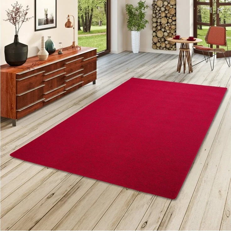 Snapstyle Veloursteppich Feinschlingen Velour Teppich Strong, Eckig, Höhe: 5 mm – Bild 5