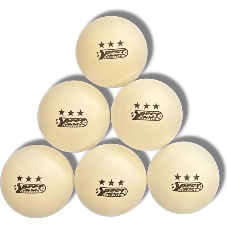 Best Sporting Tischtennisbälle, weiß, 6 Stück, Turnierball 3*