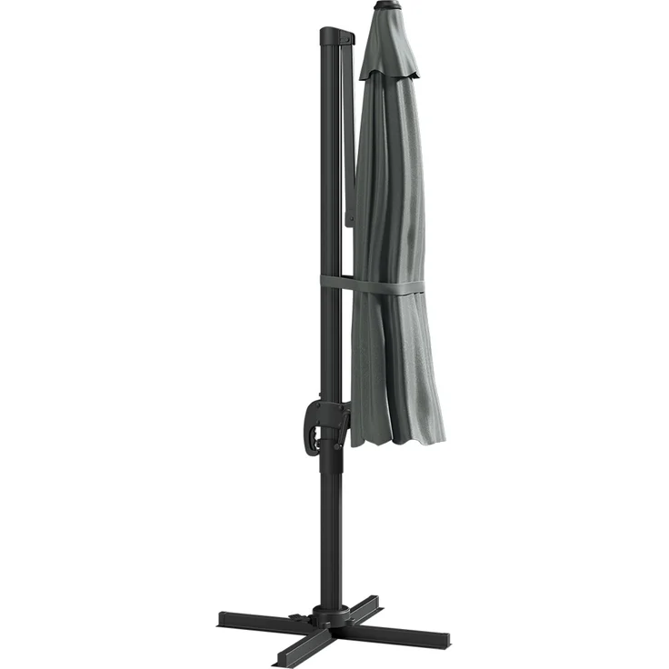 STEELSØN 'Lyrion' Sonnenschirm 300x300 cm quadratisch, neigbar und 360-Grad drehbar, anthrazit, Ampelschirm inkl. Abdeckung, UV50+ – Bild 11