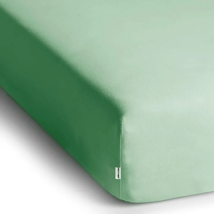DecoKing Spannbettlaken 100x200 120x200 cm 100% gekämmte Baumwolle Minze Hellgrün Spannbetttücher Jersey Boxspringbett Amber 100x200 120x200 – Bild 3
