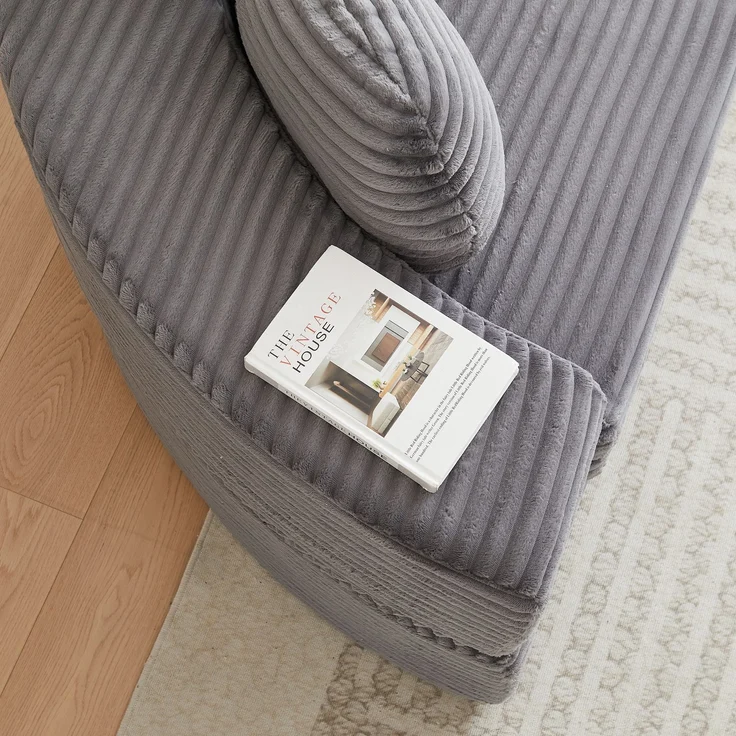 ZUBALIYA SchlafSofa mit USB - Anschluss, mit Schreibtisch, mit Cordbezug, mit Schaumstoffpolsterung, für Wohnzimmer und Apartments – Bild 17