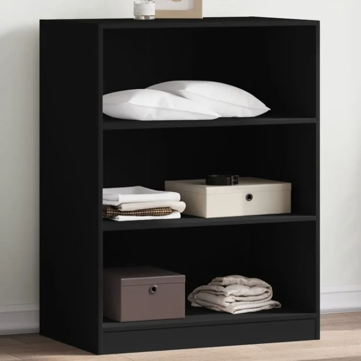vidaXL Kleiderschrank Schwarz 77x48x102 cm Holzwerkstoff 840822