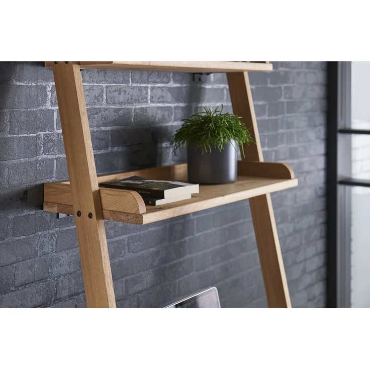 Regal-Schreibtisch >Max< in Eiche, Massivholz - 69x170x48cm (BxHxT) – Bild 5
