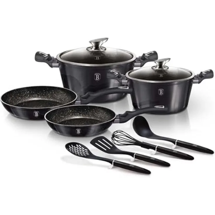 Berlinger Haus Berlinger Haus Topfset mit Granitbeschichtung 10 Elemente Carbon Pro BH6917