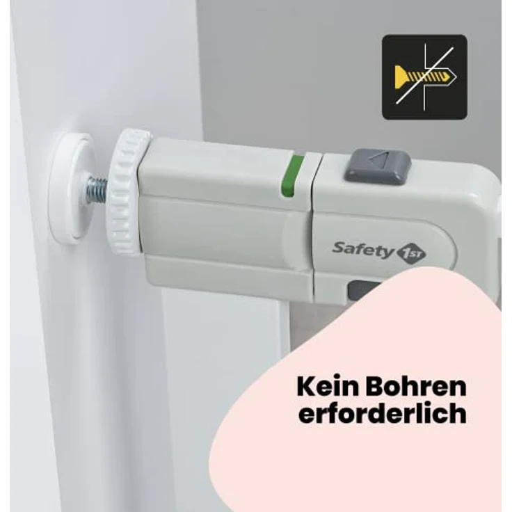 Safety 1st 'U-Pressure' Treppenschutzgitter, für Türbreiten 73-80 cm, Klemmbefestigung, Metall, Weiß – Bild 7