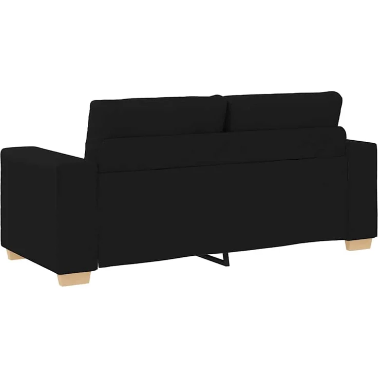 vidaXL Zweisitzer-Sofa Schwarz 180x77x82 cm Stoff 4105080 – Bild 6