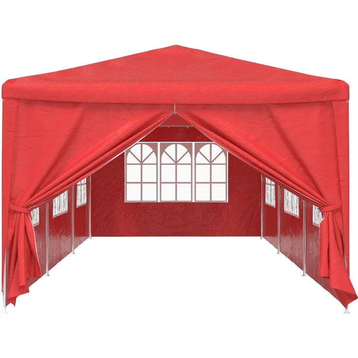 vidaXL Party-Zelt 900 x 300 x 255 cm Rot PE und Stahl 42033000 – Bild 2