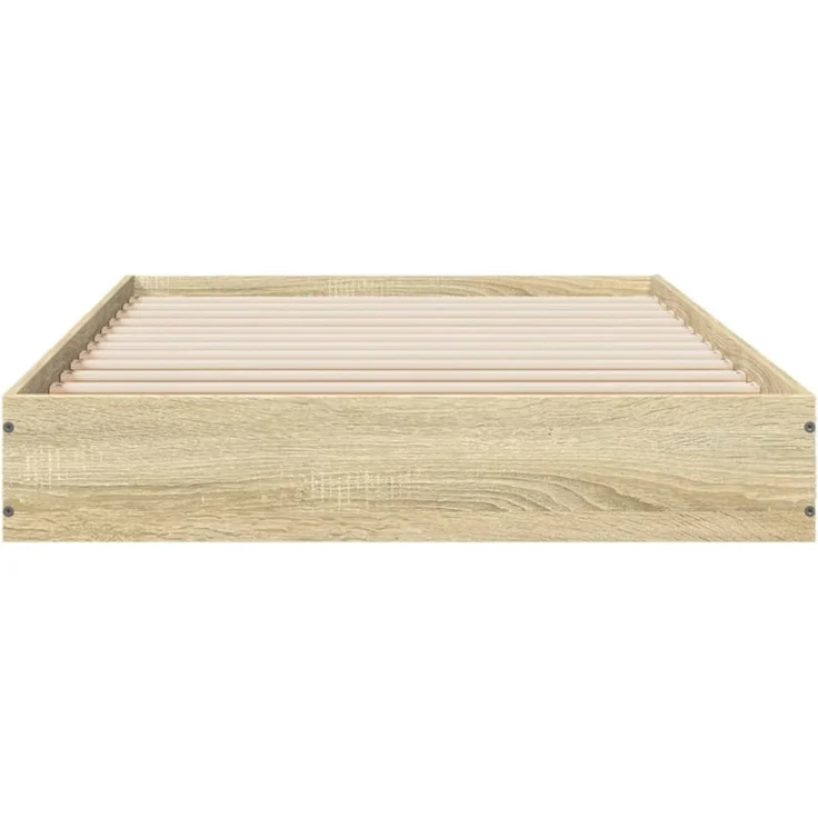 vidaXL Bettgestell ohne Matratze Sonoma-Eiche 75x190 cm Holzwerkstoff 842079 – Bild 5