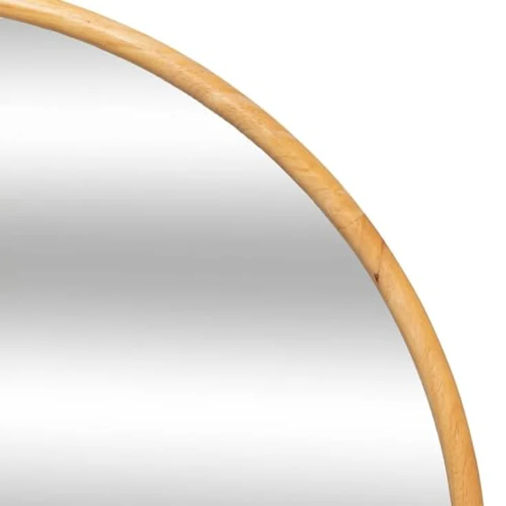 Atmosphera Createur d´interieur Wandspiegel KIM, Beige, Holzrahmen, 75 cm Durchmesser, elegantes Design für Wohnzimmer, Schlafzimmer und Flur – Bild 3