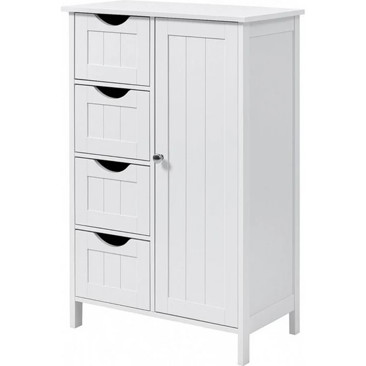 osoltus Badezimmerschrank Beistellschrank Hampton 55 x 30 x 82 cm Weiß – Bild 4