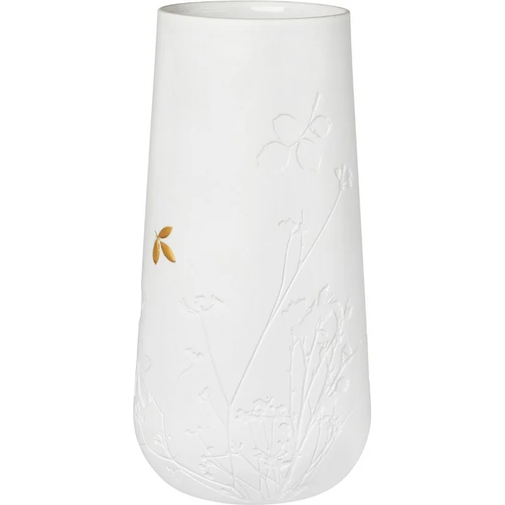 Räder Dekovase Vase groß Goldenes Blatt weiß 25cm (Dekovasen) – Bild 1