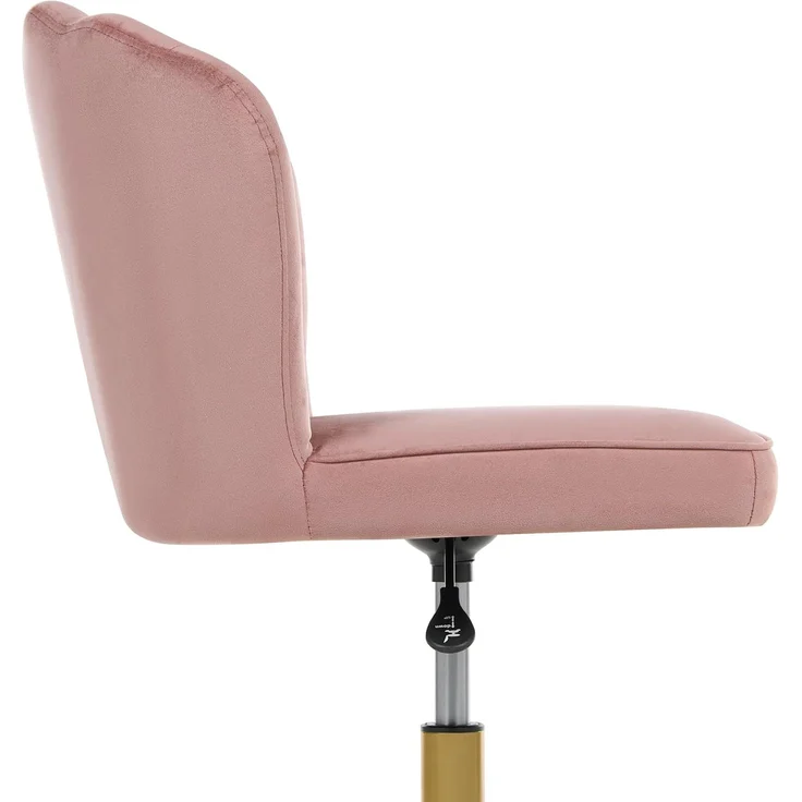 Schreibtischstuhl VALTICELLO Samtstoff Rosa – Bild 6