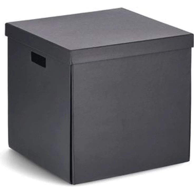 Zeller Aufbewahrungsbox, recycelt. Karton, schwarz, ca. 33,5 x 33 x 32 cm – Bild 6