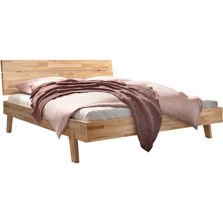 Hasena Bett Imperia Kernbuche massiv, geölt 140x200 cm, Komforthöhe 25 cm – Trento – Bild 1