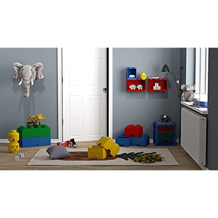 Room Copenhagen LEGO Wandregal Set, blau – Bild 3