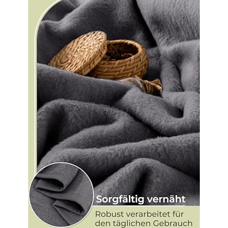 Wohndecke Wohndecke aus Baumwolle - Kuscheldecke, Baumwolldecke -, Laynenburg, Decke als Sofa-decke, Couchdecke, Wolldecke aus Baumwollmix – Bild 7