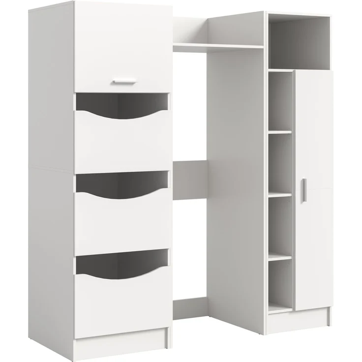Waschmaschienenumbau Set (B/H/T: 166x195x62 cm) in weiß Nachbildung – Bild 1
