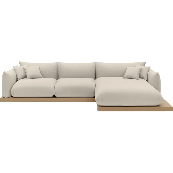 OTTO home Ecksofa Kalix L-Form, 323 cm - OTTO. Verlässliche Qualität, Designsofa, auf Holzplateau, Strukturstoff, hoher Sitzkomfort