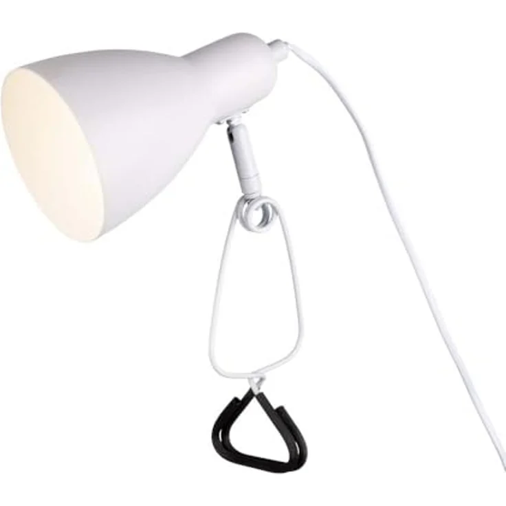 Klemmleuchte Bett Nachttischlampe Klemmlampe mit Stecker Kabel Weiß 3194923 – Bild 6