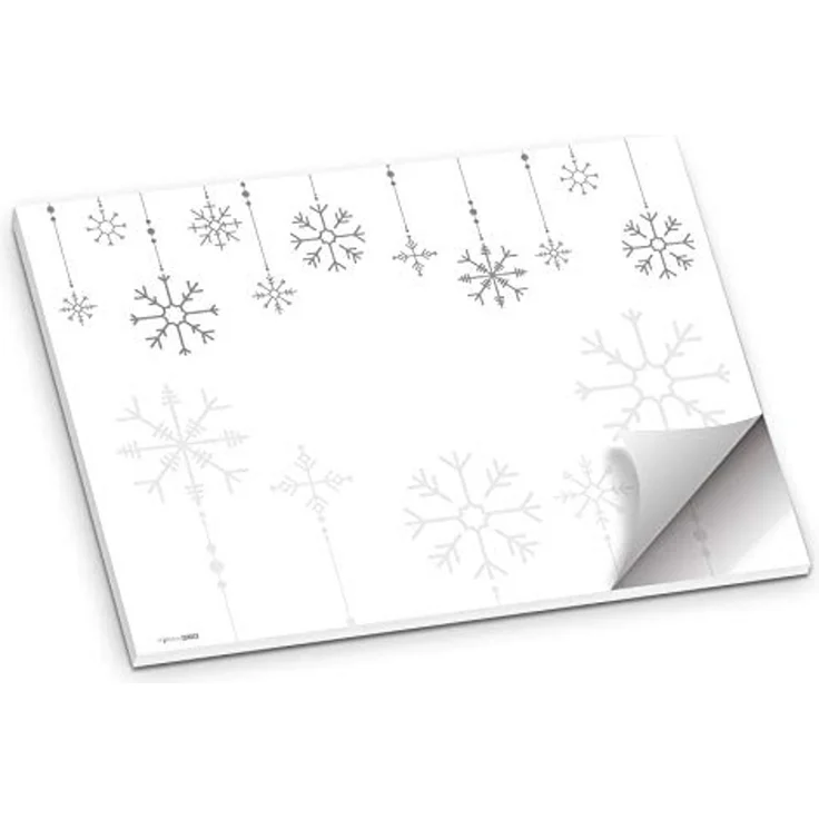 itenga Platzset itenga Platzset Tischset "Schneeflocken" Grau Weiß, (50-St) – Bild 1